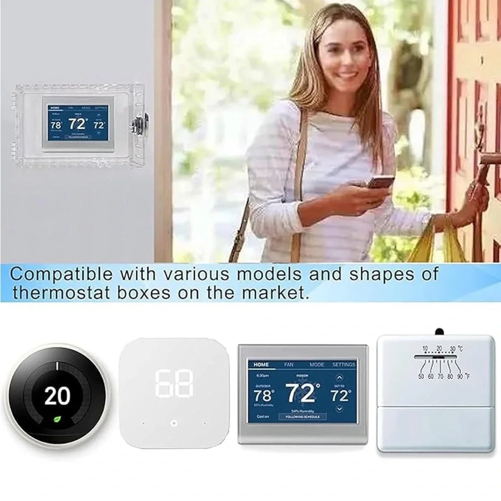 Cover Locking Thermostat Security Clear size 7”x4”